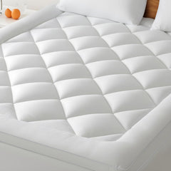 BedStory Matrastopper, 90 x 200 cm, wit, 800 g/m², ultrazachte matrastopper met diepe zakken, machinewasbare matrasbeschermer, geschikt voor matrassen met een dikte tot 40 cm