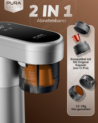Koffiemachine - Espressomachine - Pistonmachine - Zilver