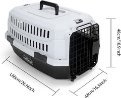 Reisbench - Reismand - Transportbox - Kat & Hond - 68x48x42 cm - Zwart - Nobleza