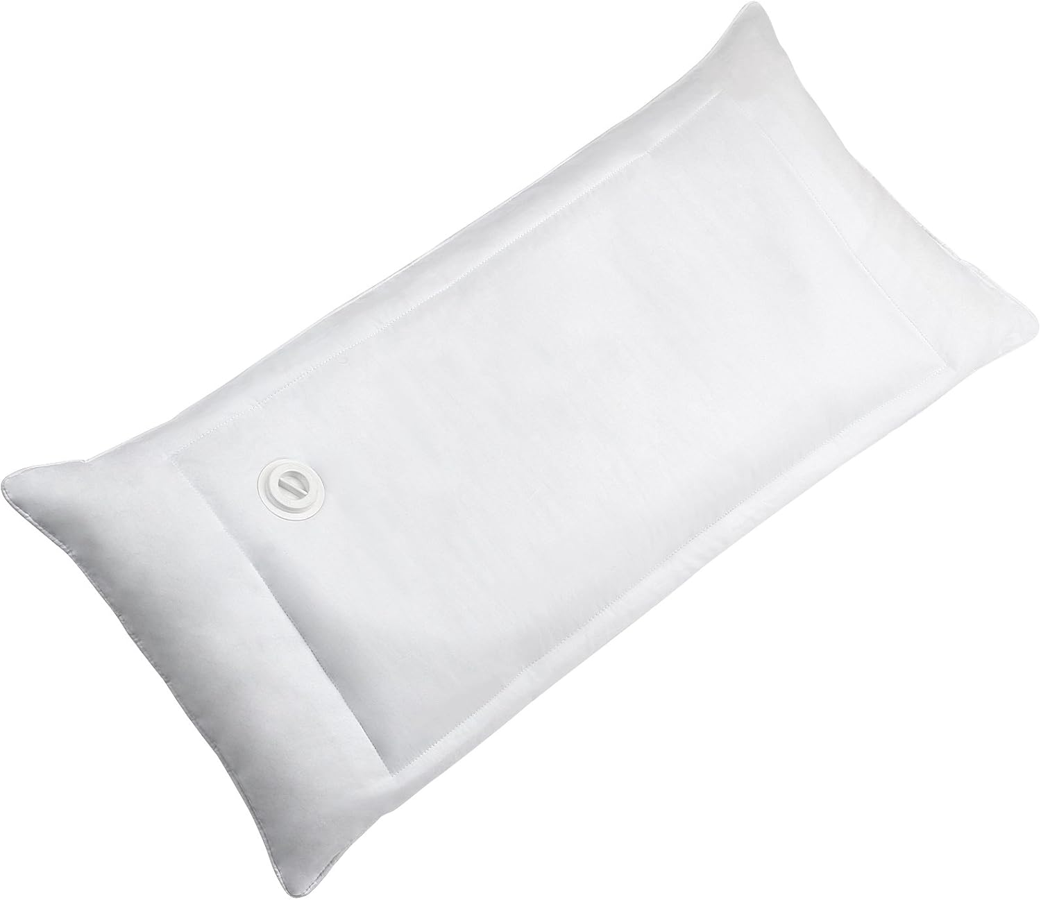 Jago® Waterkussen - 40x80 cm, met aanpasbare vulhoeveelheid, tot 38 °C, overtrek 100% katoen, wasbaar, incl. vultrechter, wit - nekkussen, hoofdkussen, neksteunkussen