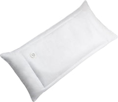 Jago® Waterkussen - 40x80 cm, met aanpasbare vulhoeveelheid, tot 38 °C, overtrek 100% katoen, wasbaar, incl. vultrechter, wit - nekkussen, hoofdkussen, neksteunkussen