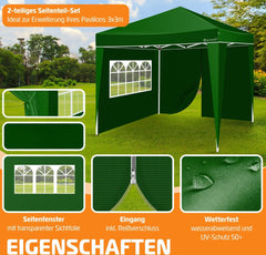 KESSER® Zijwand voor paviljoen - 3x3m - Groen