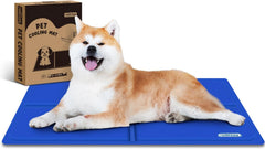 Koelmat Hond & Kat - 120x80 cm - XXL - Blauw - Nobleza