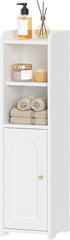 Hzuaneri Badkamerkast, toiletkast met deuren, smalle badkamerplank, verstelbare planken, ruimtebesparend, voor badkamer, woonkamer, 20 x 20 x 75 cm, wit BC19703X