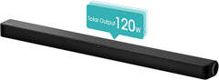 Hisense HS205G 2.0-kanaals soundbar, 120 watt, DTS Virtual: X, Bluetooth 5.0, HDMI Arc, USB, optisch, equalizer, wandmontage mogelijk, zwart
