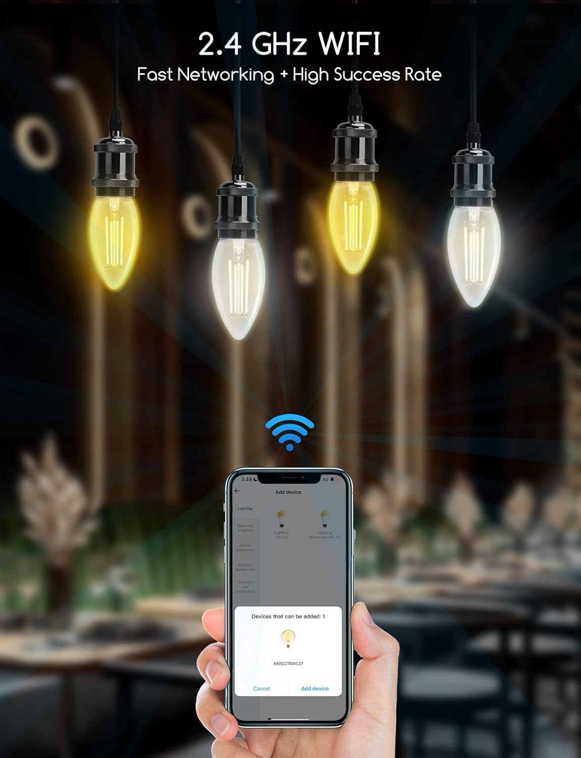 Aigostar LED Gloeilamp - Dimbaar - 4,5W - E14 - 4 Stuks
