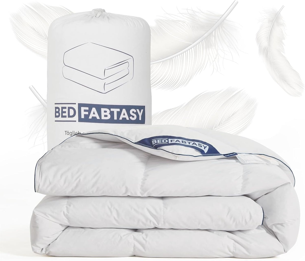 Donsdeken - Dons dekbed - 4 seizoenen - 155x220 cm - Wit - BedFabtasy