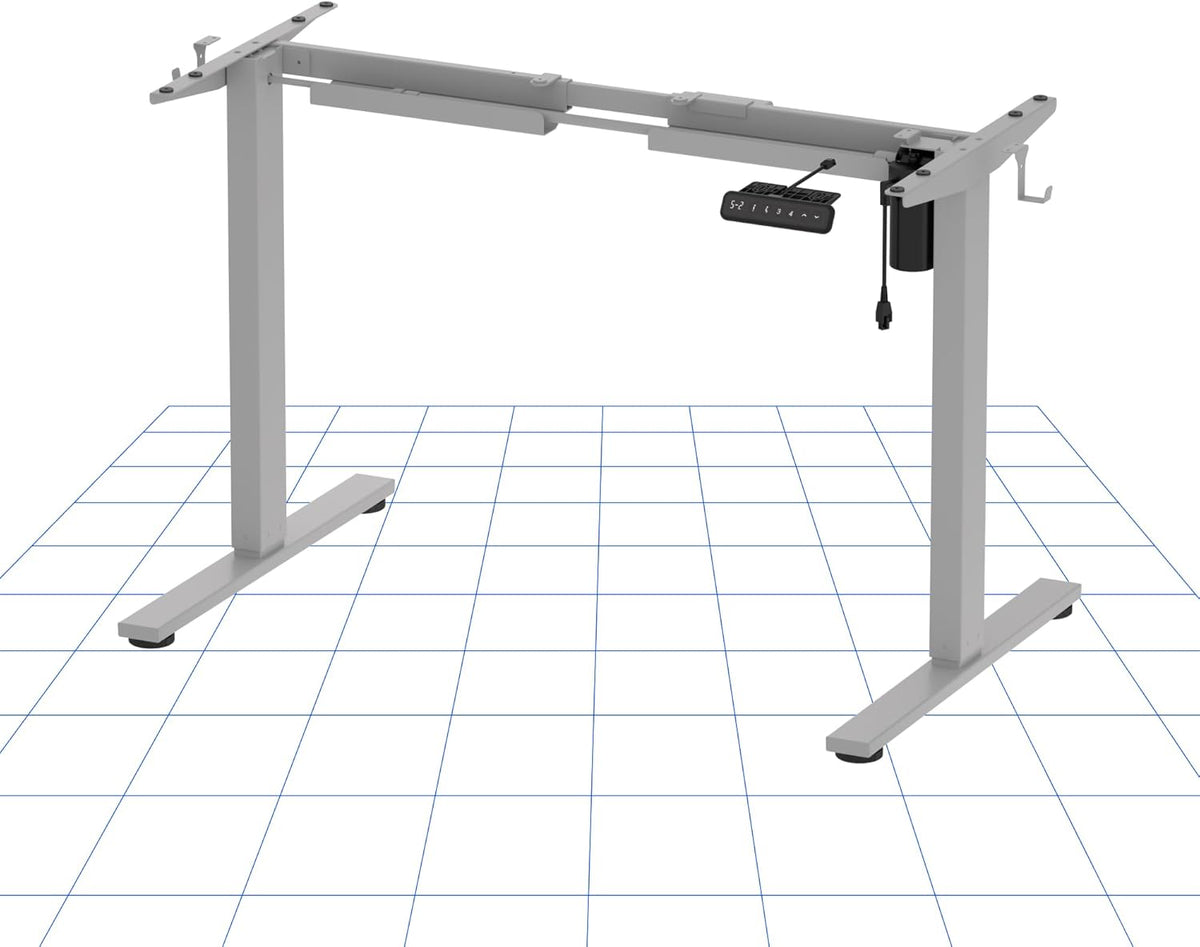 Zit sta bureau - Elektrisch - Verstelbaar - Bureauframe - Grijs - EF1S - FLEXISPOT