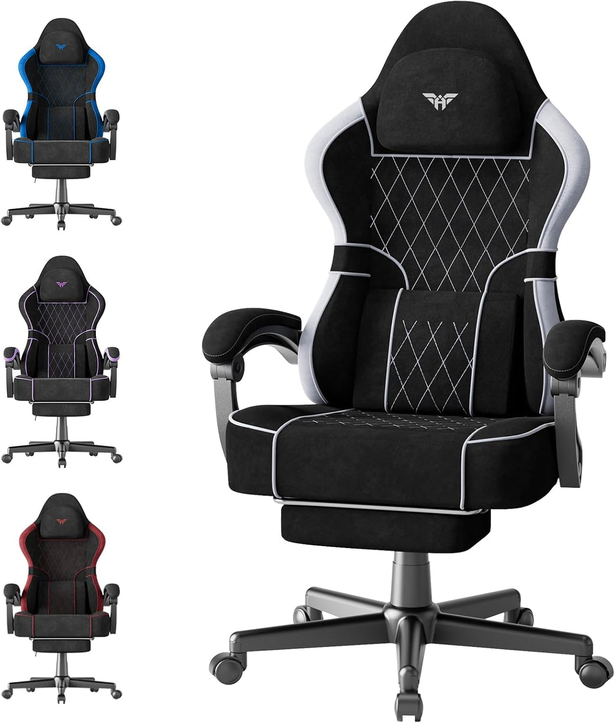 Ergonomische Bureaustoel - Office Chair - Gamestoel - Volwassenen - Zwart/Grijs - Ferghana