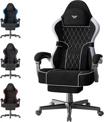Ergonomische Bureaustoel - Office Chair - Gamestoel - Volwassenen - Zwart/Grijs - Ferghana