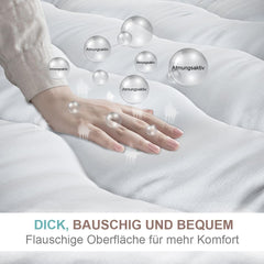 CASABEL Matrastopper microvezel wolk wit 80 x 200 cm ultrazacht ademend - matrastopper hypoallergeen - voor matrassen met 1 zits voor volwassenen en kinderen, Clic Clac, BZ