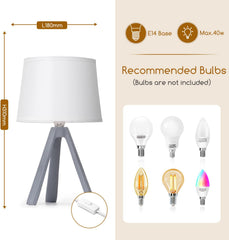 Tafellamp - Bureaulamp - Tafellamp slaapkamer - Grijs - Aigostar