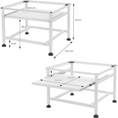 Wasmachine verhoger - Tot 150kg - 62,5x53,5x45 cm - Wit - ML-Design