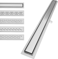 Aquamarin® Douchegoot - 110 cm - RVS - Sifon