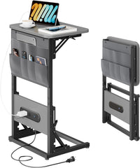 Laptoptafel - Bijzettafel - Verstelbaar - 70x40x30 - Grijs - HLDIRECT