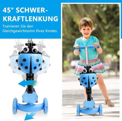 Kinderstep - 3 wielen - Kinder step jongens - LED Wielen - Verstelbaar - Blauw - YOLEO