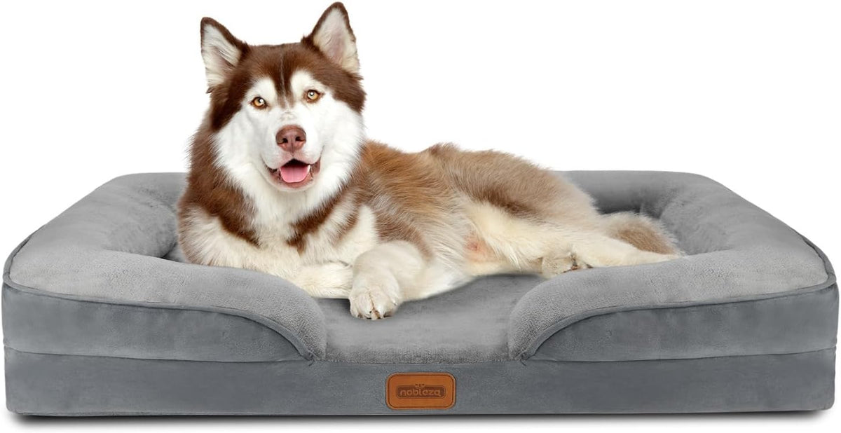 Hondenmand - Hondenkussen - Hondenbed - 135x107 cm - Grijs - Nobleza •