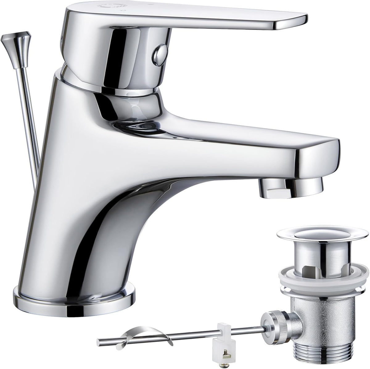 Badkamerkraan - Wastafelkraan - Fonteinkraan - Toiletkraan - RVS - Zilver - CECIPA
