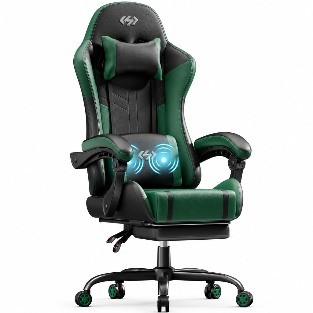 Ergonomische Bureaustoel -  Office Chair - Gamestoel - Volwassenen - Zwart/Groen - HLDIRECT
