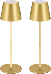 Tafellamp oplaadbaar - Slaapkamer - 2 Stuks - Goud - Zoeger