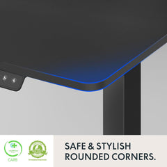 FLEXISPOT Elektrisch Bureau 120 x 60 cm Zit-sta tafel Hoogte Verstelbaar Bureau voor Thuiskantoor, Zwart
