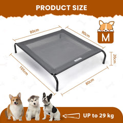 Hondenbed op pootjes – Grijs - 105x80 cm - Nobleza