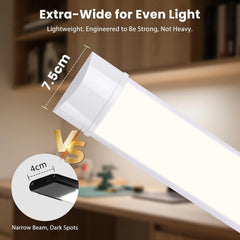 Aigostar Onderbouwlamp, keuken, led, 60 cm, superhelder, 2500 lm, natuurlijk wit 4000 K, breedte 7,5 cm, kastverlichting, eenvoudige installatie, geschikt voor keukens, badkamer en slaapkamer, set van 3 stuks