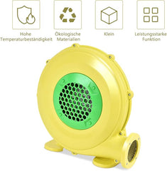 GOPLUS Blazer, luchtventilator, elektrische luchtpomp, ventilator, professionele windmachine van ijzer en PP, geel en groen, 220-240 V/50 Hz (350 W)