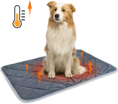 Vetbed Hond – Hondenmat - Warmtedeken Hond - 88x58 cm – Donkergrijs - Nobleza