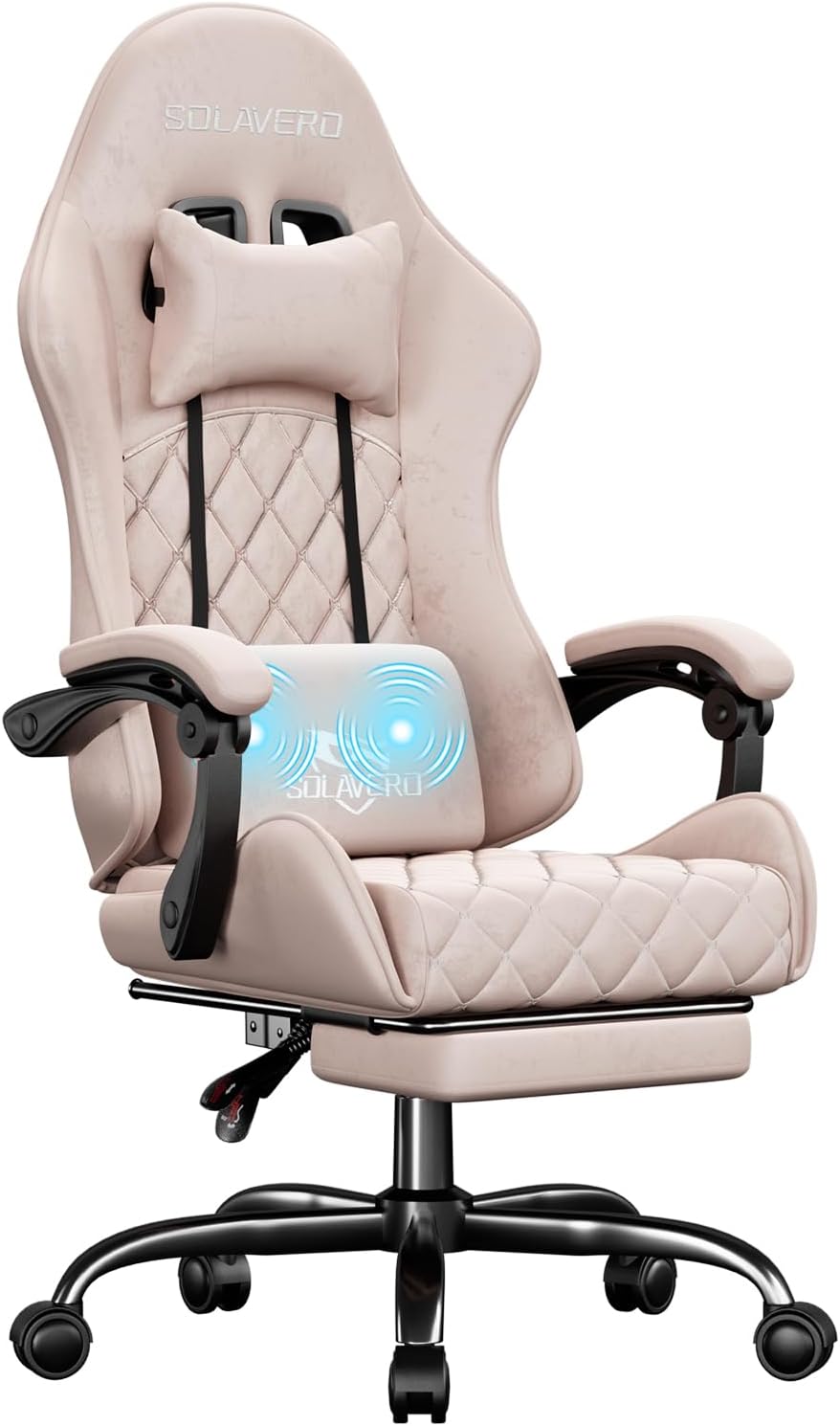 Ergonomische Bureaustoel -  Office Chair - Gamestoel - Volwassenen - Roze - SOLAVERO