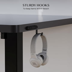 Zit sta bureau - Elektrisch - Verstelbaar - 110x54 cm - Zwart - QE1B - FLEXISPOT