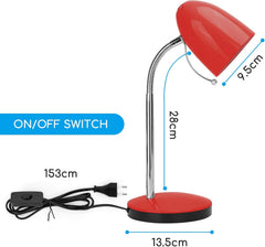 Tafellamp - Bureaulamp - Leeslamp - Rood - Aigostar