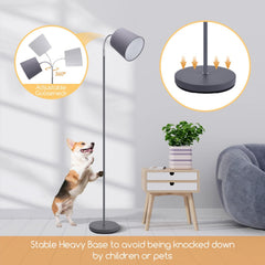 Vloerlamp - Staande lamp - 145 cm - Grijs - Aigostar •