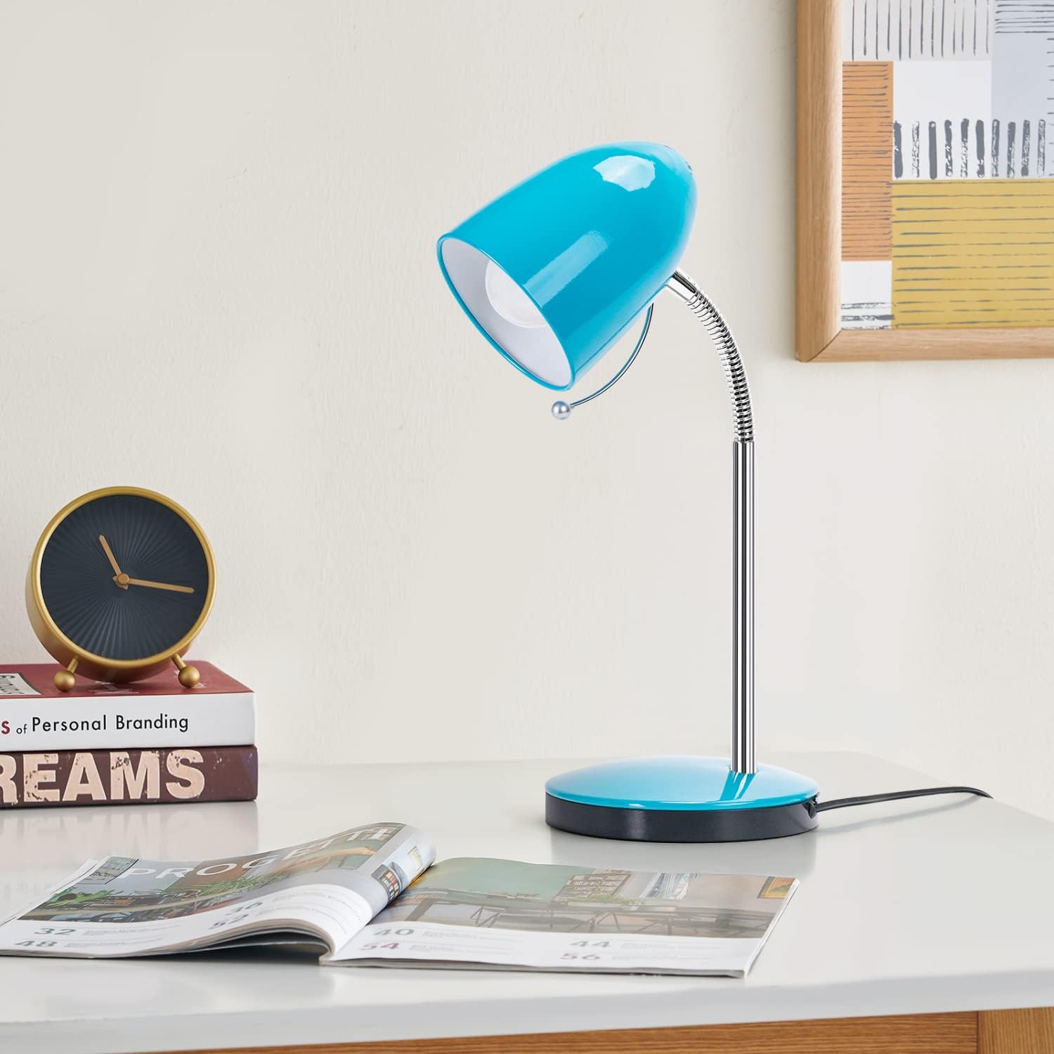 Tafellamp - Bureaulamp - Tafellamp slaapkamer - Blauw - Aigostar