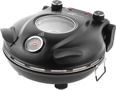 Elektrische Pizzaoven - Keramische steen - 420°C - 1200W - Zwart - KLAIF