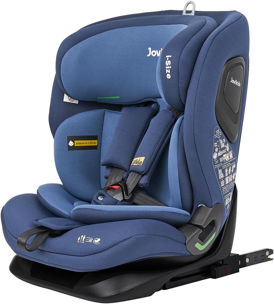 Autostoel - Isofix Autostoeltje - 15 maanden-12 jaar - Blauw - Jovikids
