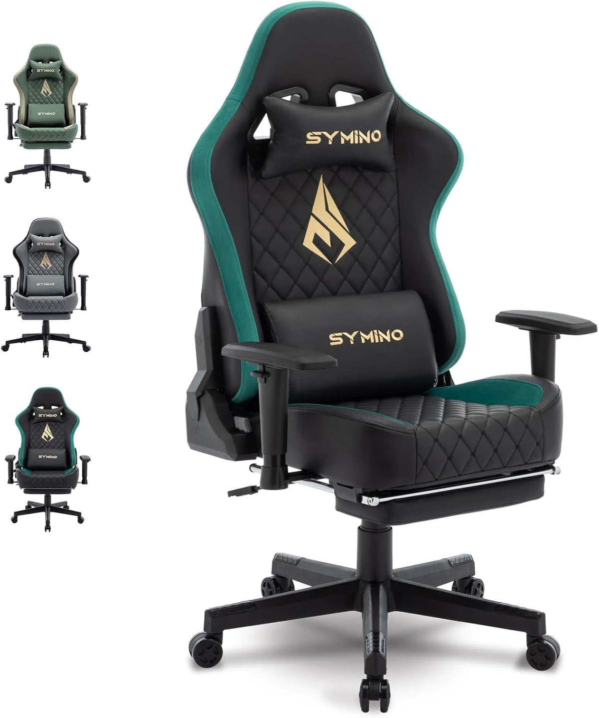 Ergonomische Bureaustoel -  Office Chair - Gamestoel - Volwassenen - Zwart - SYMINO