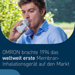 OMRON MicroAir U100 Draagbare inhalator Compact, stil inhalatieapparaat voor volwassenen en kinderen, effectief bij ademhalingsaandoeningen van verkoudheid tot astma.
