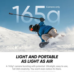 Insta360 X4 Air Starterpakket | De lichtste 8K 360°-actiecamera voor epische avonturen | Voor reizen, sport en vloggen | Vloeiende, stabiele en eenvoudig te bewerken video's, altijd en overal