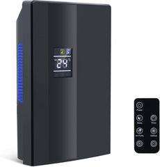 CITYBEE Luchtontvochtiger, elektrisch, 2000 ml, luchtontvochtiger voor kelder, slaapkamer, woning, dehumidifier met afstandsbediening, 24-uurs timer, uv-reiniging en slaapmodus