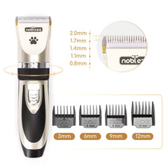 Nobleza B78 - Dieren Tondeuse Set - 4 Opzetkammen - Voor Huisdieren Katten & Honden - Draadloos •