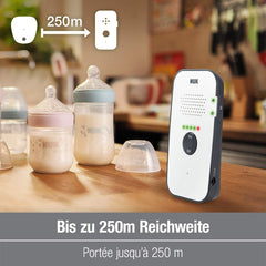 Babyfoon zonder camera - Audio Babyfoon - Wit - NUK Eco Control 500 •