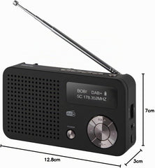Imperial DABMAN 13 (DAB+, FM, luidspreker, display, USB, MicroSD, batterijvoeding, klein, toetsbediening) zwart •