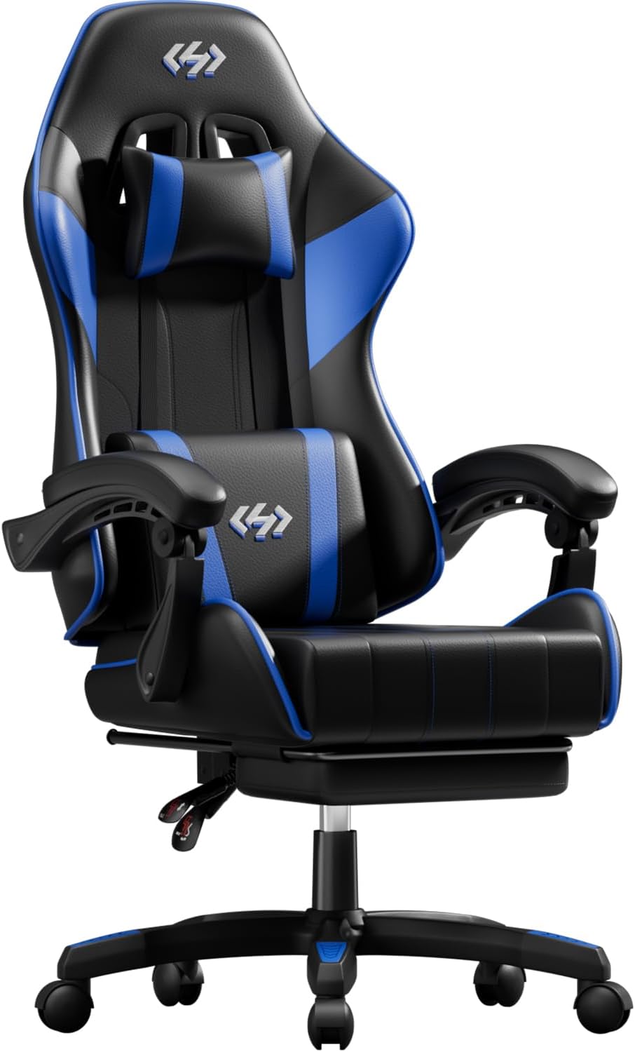 Ergonomische Bureaustoel -  Office Chair - Gamestoel - Volwassenen - Zwart/Blauw - HLDIRECT