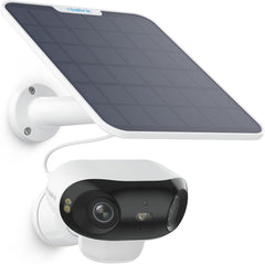 Reolink 4K bewakingscamera op zonne-energie, voor buiten, accu, PIR- en, 180° groothoek, ColorX nachtzicht, 8MP draadloze WLAN IP-camera, 2,4/5GHz Wi-Fi 6, IP66 waterdicht, Argus 4 Pro + zonnepaneel
