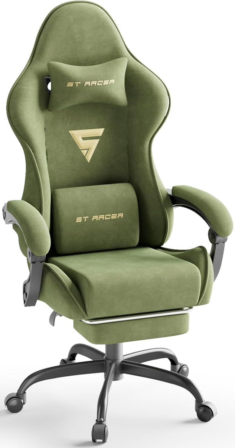 Ergonomische Bureaustoel -  Office Chair - Gamestoel - Volwassenen - Groen - ST