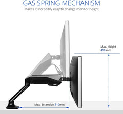 Monitor arm - 1 scherm - Monitor standaard - VESA-compatibel - Zwart - Fleximounts