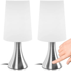 Touch Tafellamp - E14 - 3 Helderheidsniveaus - Set van 2 - Wit