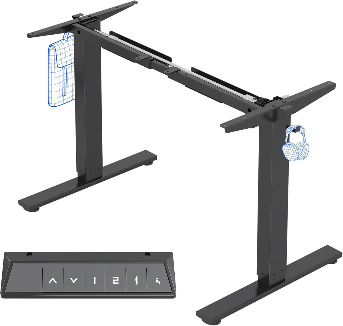 Zit sta bureau - Elektrisch - Verstelbaar - Bureauframe - Zwart - EG1B - FLEXISPOT
