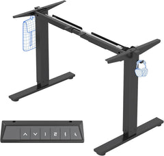 Zit sta bureau - Elektrisch - Verstelbaar - Bureauframe - Zwart - EG1B - FLEXISPOT